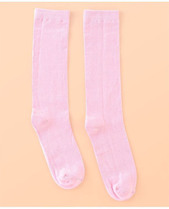 Pine Kids Knee Length Socks with Antimicrobial Finish Dotted Design Pack of 3 (Color May Vary)