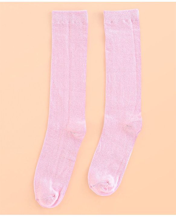 Pine Kids Knee Length Socks with Antimicrobial Finish Dotted Design Pack of 3 (Color May Vary)