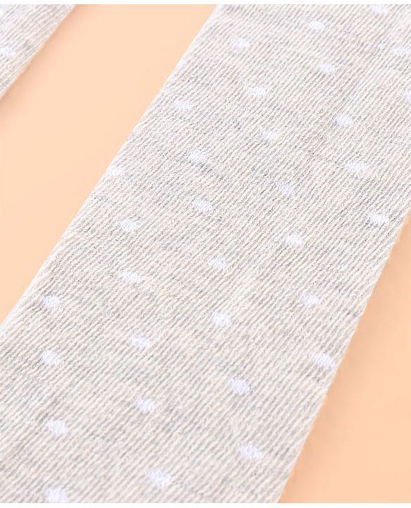 Pine Kids Knee Length Socks with Antimicrobial Finish Dotted Design Pack of 3 (Color May Vary)
