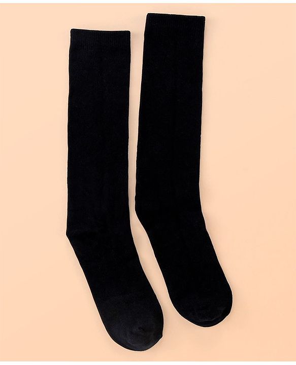 Pine Kids Knee Length Socks with Antimicrobial Finish Solid Colors Pack of 3 (Color May Vary)