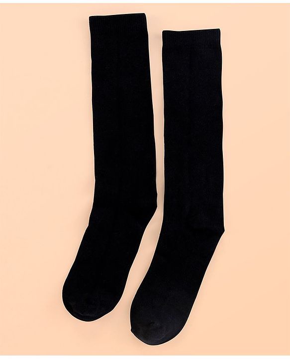 Pine Kids Knee Length Socks with Antimicrobial Finish Solid Colors Pack of 3 (Color May Vary)