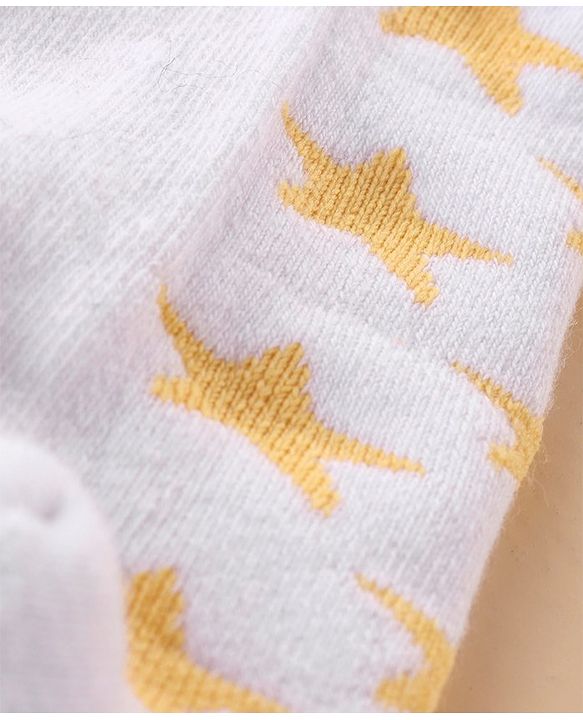 Pine Kids Cotton Ankle Length Socks With Silvadur Antimicrobial Finish Stars Design Pack Of 3 (Color May Vary)