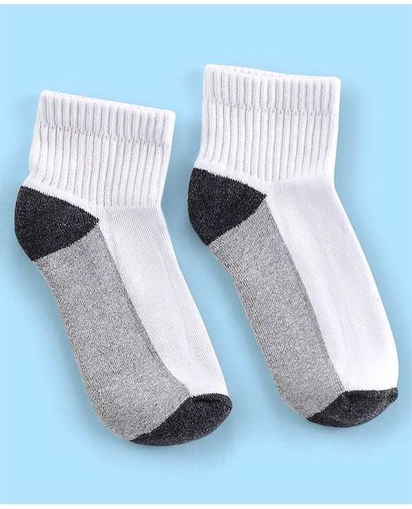 Pine Kids Cotton Elastane Ankle Length Silvadur Antimicrobial Socks  Pack of 3 (Colour & Design May Vary)