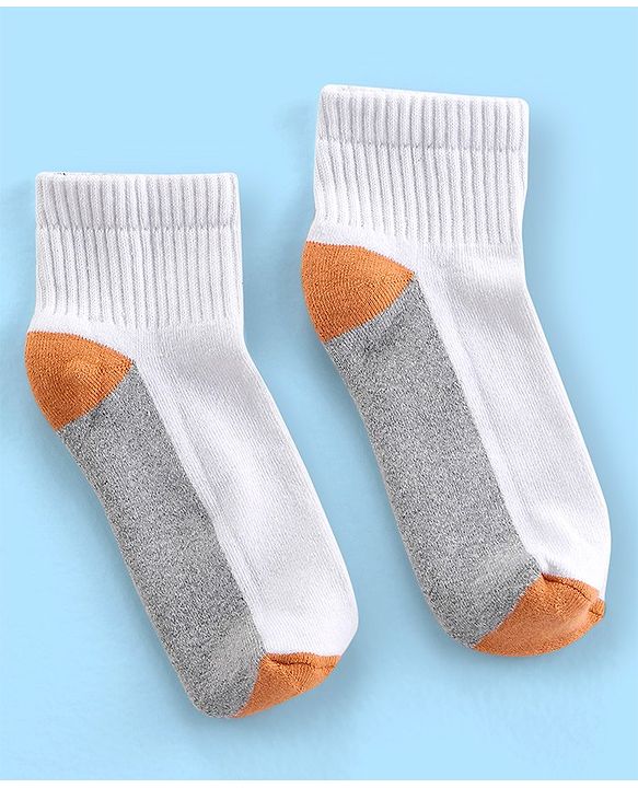 Pine Kids Cotton Elastane Ankle Length Silvadur Antimicrobial Socks  Pack of 3 (Colour & Design May Vary)