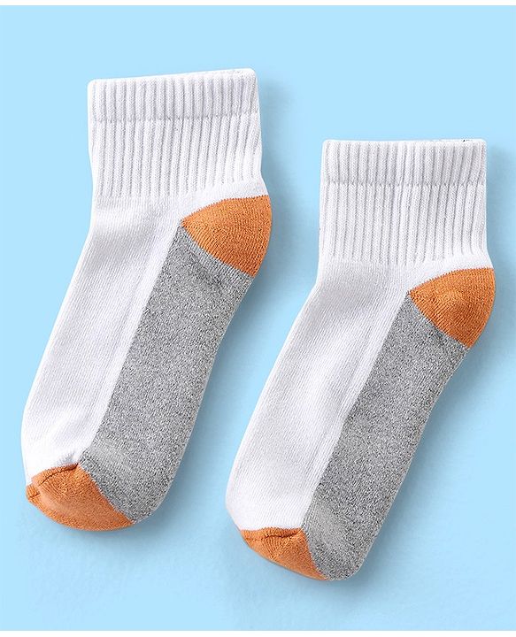 Pine Kids Cotton Elastane Ankle Length Silvadur Antimicrobial Socks  Pack of 3 (Colour & Design May Vary)