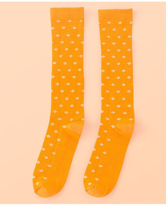 Pine Kids Cotton Knee Length Socks With Silvadur Antimicrobial Finish Floral Design Pack Of 3 (Color May Vary)