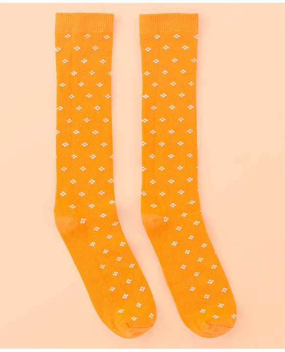 Pine Kids Cotton Knee Length Socks With Silvadur Antimicrobial Finish Floral Design Pack Of 3 (Color May Vary)