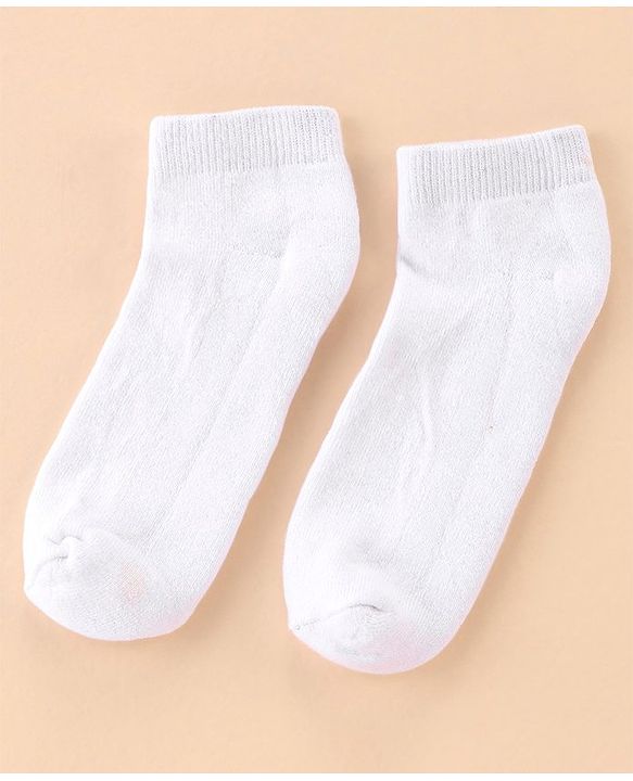 Pine Kids Cotton Ankle Length Socks With Silvadur Antimicrobial Finish Solid Pack Of 3 (Color May Vary)