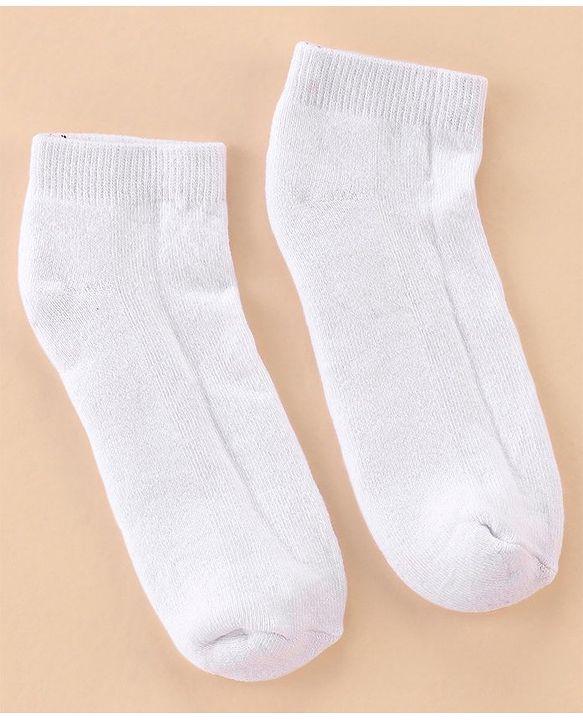 Pine Kids Cotton Ankle Length Socks With Silvadur Antimicrobial Finish Solid Pack Of 3 (Color May Vary)
