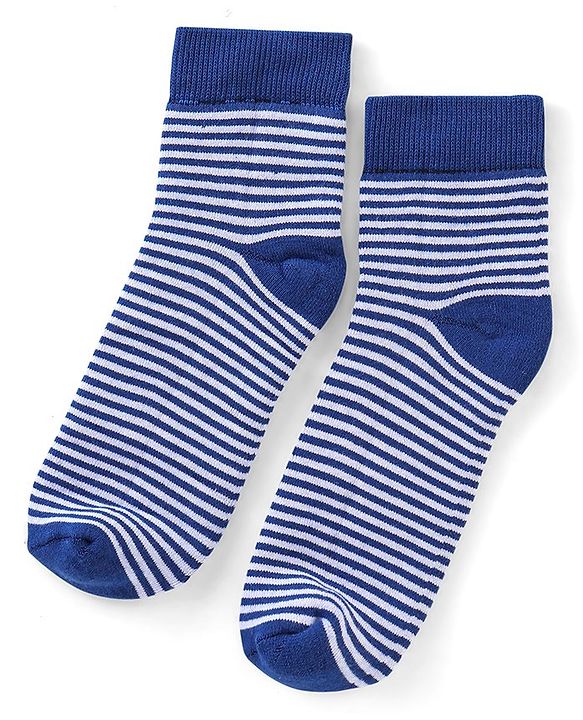 Pine Kids Cotton Blend Ankle Length Socks Striped Pack of 3 (Colour May Vary)