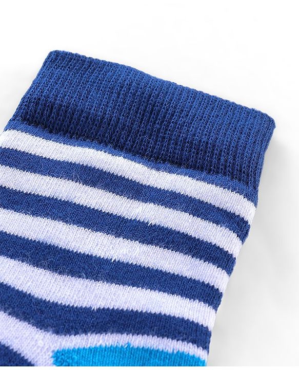 Pine Kids Cotton Blend Ankle Length Socks Striped Pack of 3 (Colour May Vary)