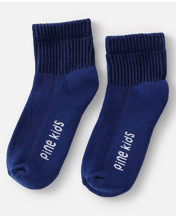 Pine Kids Cotton Elastane Ankle Length Silvadur Antimicrobial Socks  Pack of 3 (Colour & Design May Vary)