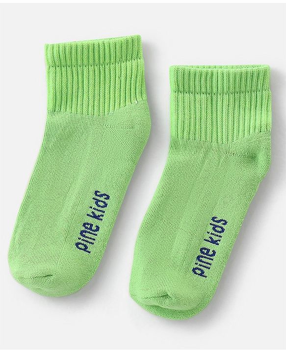 Pine Kids Cotton Elastane Ankle Length Silvadur Antimicrobial Socks  Pack of 3 (Colour & Design May Vary)