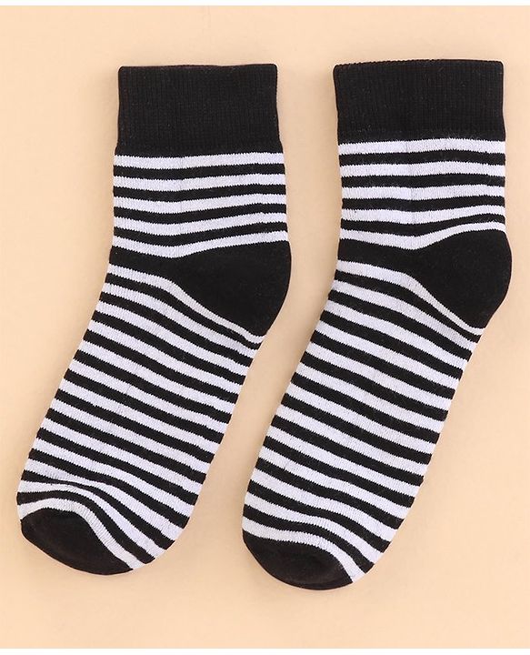 Pine Kids Cotton Ankle Length Socks With Silvadur Antimicrobial Finish Stripes & Stars Design Pack Of 2 (Color May Vary)