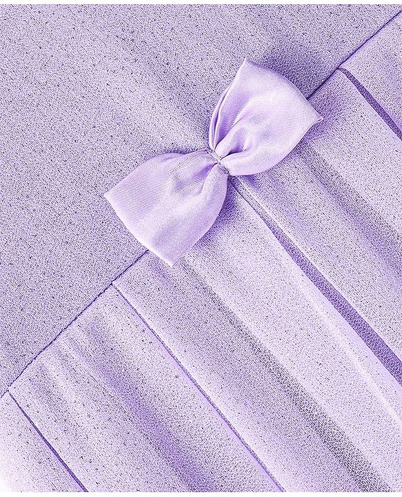 Babhyhug Woven Sleeveless All Over Glitter Party Frock - Lavender