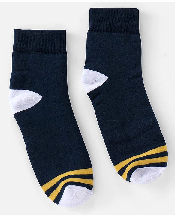 Pine Kids Cotton Ankle Length Socks With Silvadur Antimicrobial Finish Solid Colors Pack Of 3 (Color May Vary)