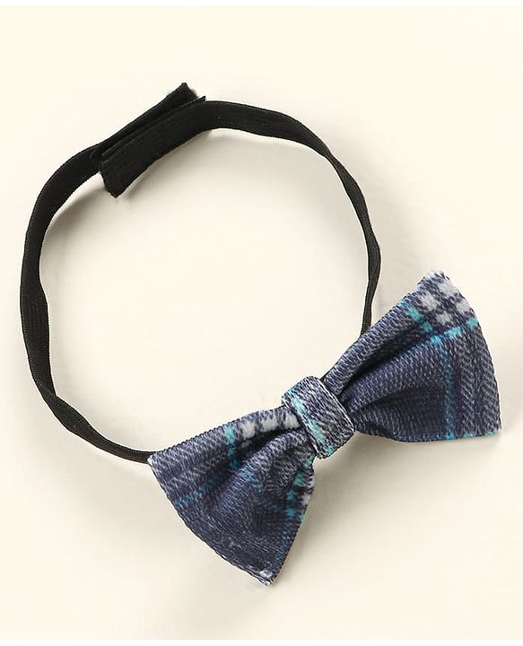 Babyhug Cotton Full Sleeves Party Wear Suit With Blazer Checkered - Navy Blue