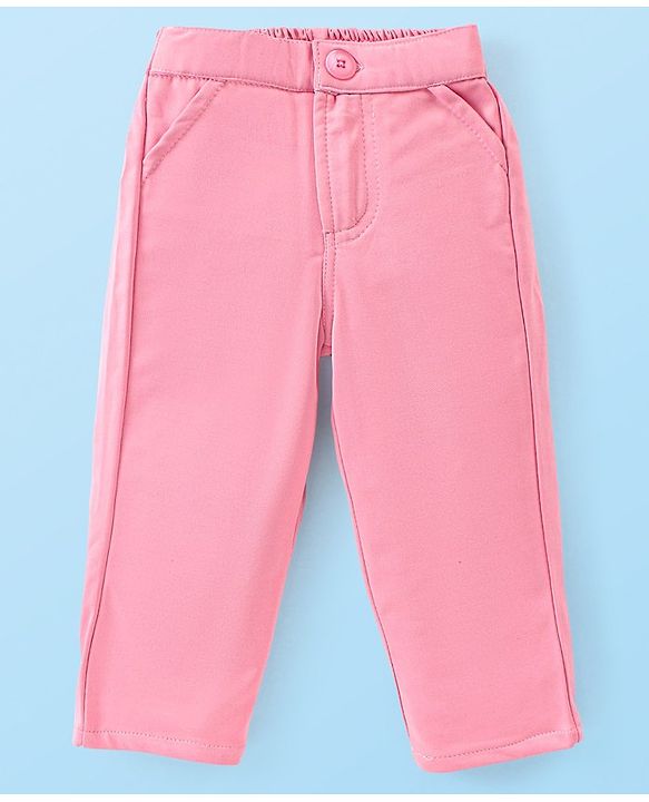 Babyhug Knit Full Sleeves Solid Color Party Suit with Stretch Waistcoat & Cap -  Pink & White