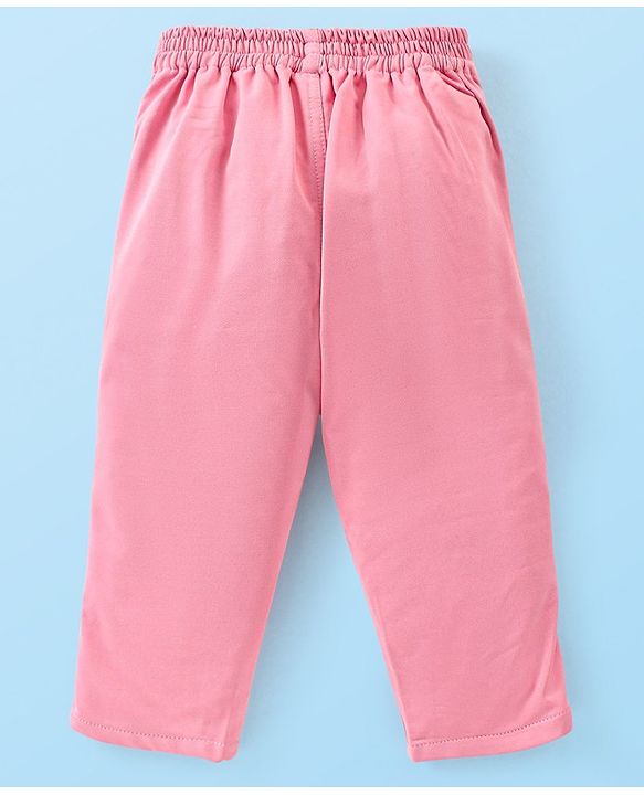 Babyhug Knit Full Sleeves Solid Color Party Suit with Stretch Waistcoat & Cap -  Pink & White