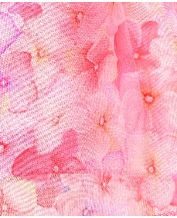 Babyhug Woven Sleeveless A Line Party Frock with Bow Detailing Floral Print - Pink