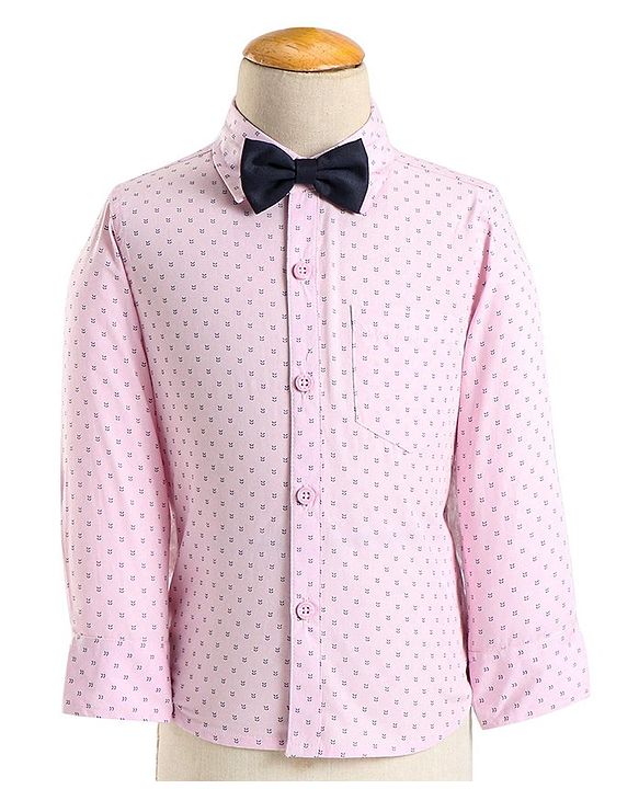 Babyhug Cotton Full Sleeves Party Wear Suit With Blazer Arrow Print - Navy Blue & Pink