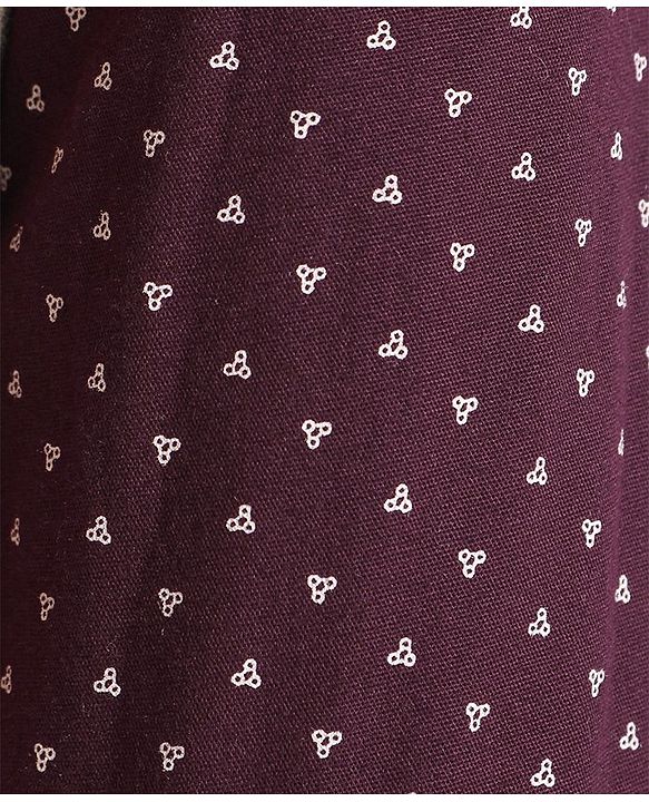 Babyhug Cotton Full Sleeves Party Wear Suit With Blazer Heart Print - Beige & Maroon