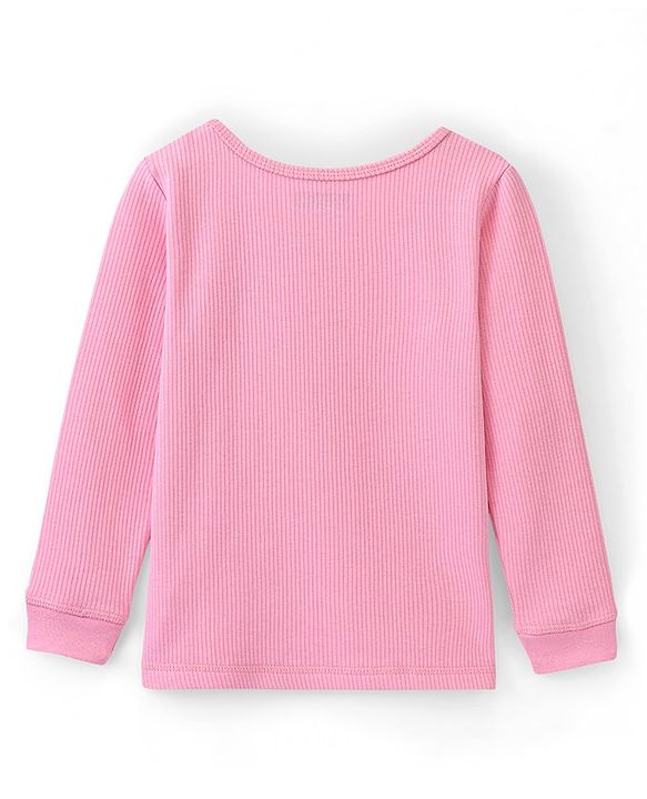 Pine Kids Cotton Full Length Thermal Inner Wear Vest Solid Colour - Candy Pink