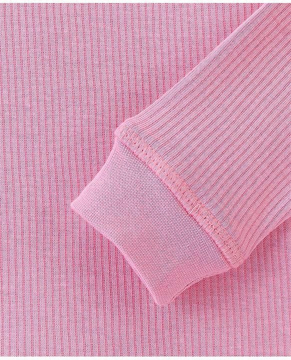Pine Kids Cotton Full Length Thermal Inner Wear Vest Solid Colour - Candy Pink