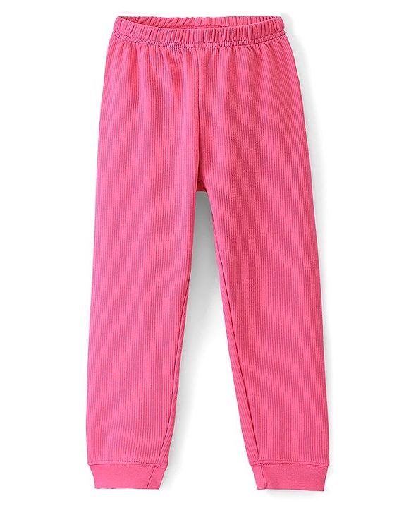 Pine Kids Full Length Thermal Bottom Solid Colour - Hot Pink