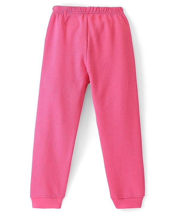 Pine Kids Full Length Thermal Bottom Solid Colour - Hot Pink