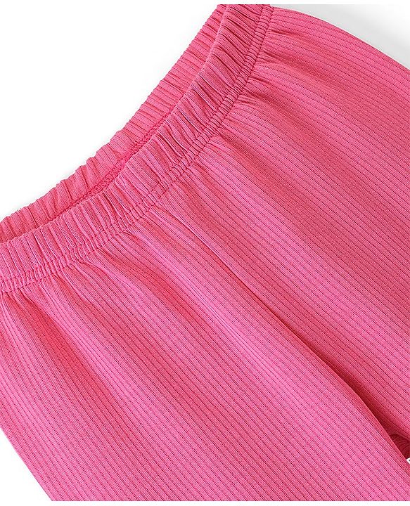 Pine Kids Full Length Thermal Bottom Solid Colour - Hot Pink
