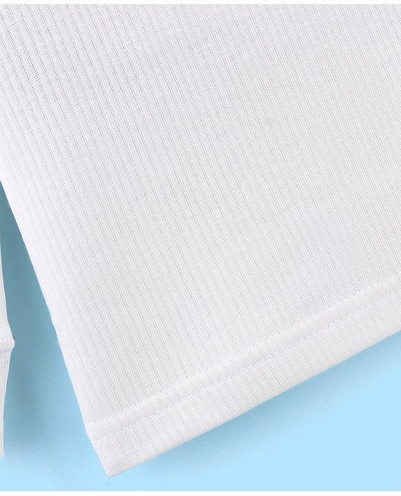 Pine Kids Cotton Full Sleeves Thermal Vest Solid Colour - Off White