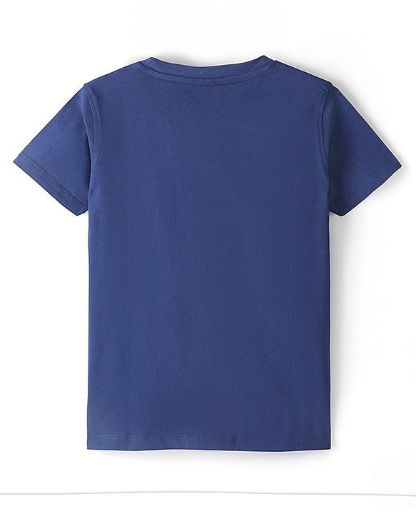 Pine Kids 100% Cotton Knit Half Sleeves Biowashed Basic T-Shirt Text Print - Lomoges