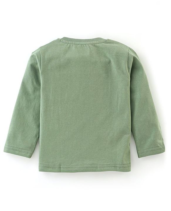 Babyhug Cotton Knit Full Sleeves Night Suit Bear Print - Green