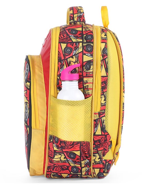 Babyhug School Backpack Extreme Speed Car Multicolor - 17 Inches