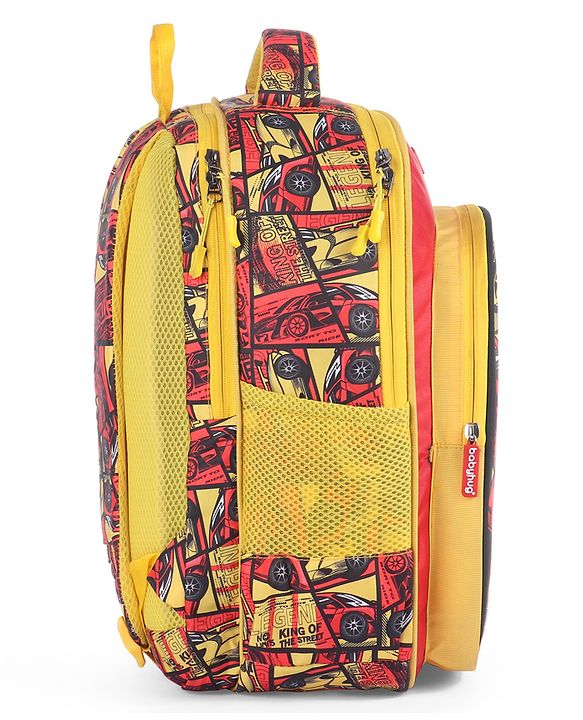 Babyhug School Backpack Extreme Speed Car Multicolor - 17 Inches