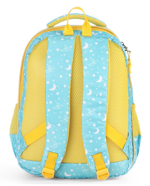 Babyhug Cute Monster School Backpack Blue - Height 16 Inches
