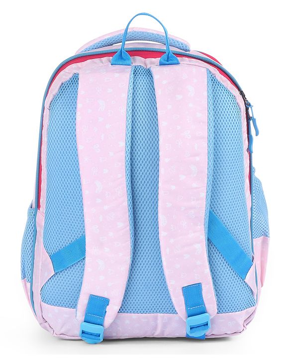 Babyhug Zebra Print School Backpack Pink - Height 16 Inches