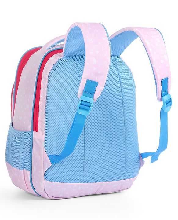 Babyhug Zebra Print School Backpack Pink - Height 16 Inches