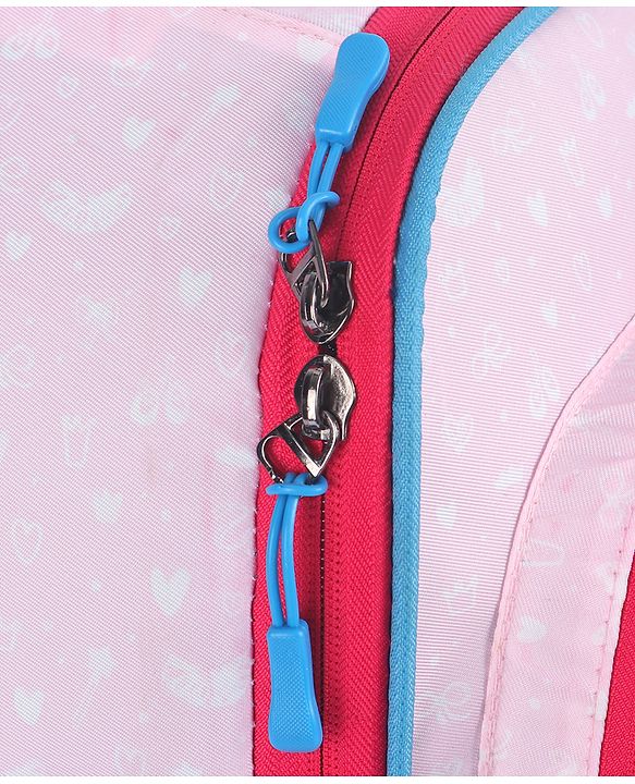 Babyhug Zebra Print School Backpack Pink - Height 16 Inches