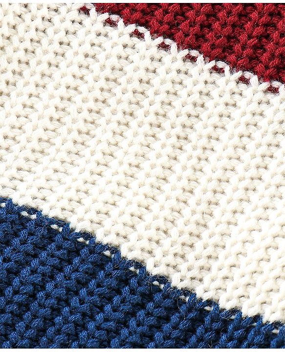 Babyhug Full Sleeves Colour Blocked     Pullovers - Navy Blue & Maroon