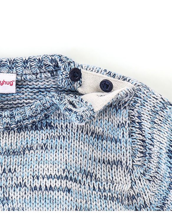Babyhug Full Sleeves Sweater - Blue