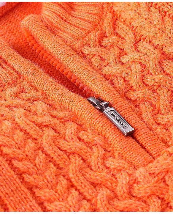 Babyhug Full Sleeves Pullover Sweater - Orange