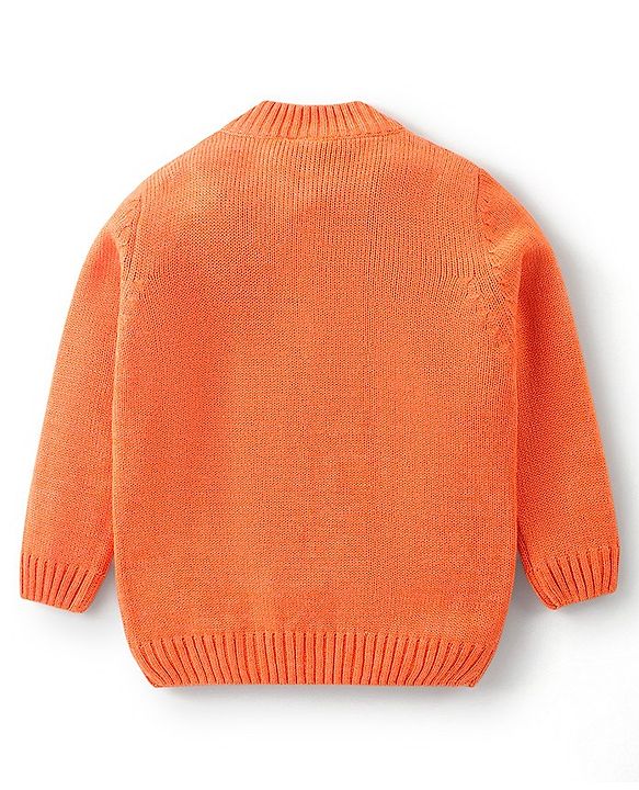 Babyhug Full Sleeves Pullover Sweater - Orange