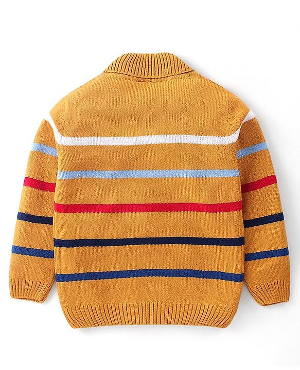 Babyhug Full Sleeves Pullover Sweater - Mustard
