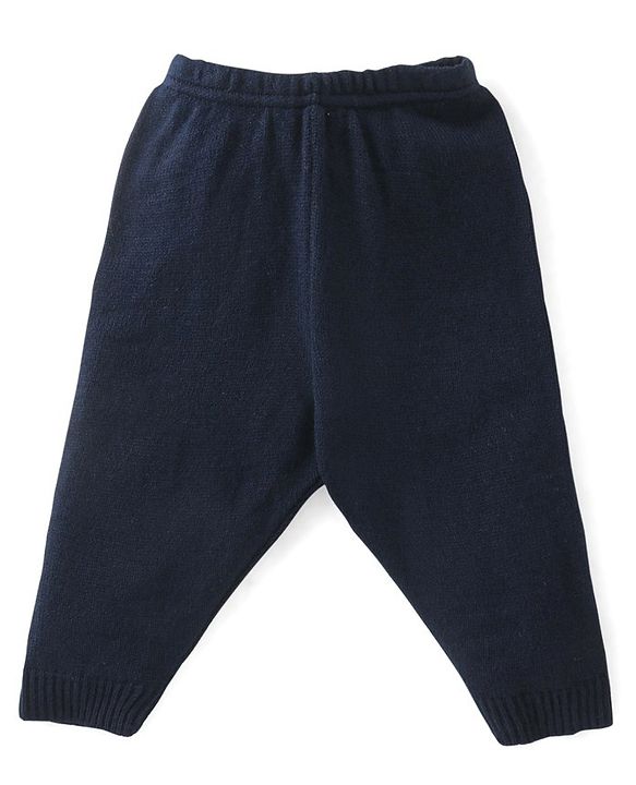 Babyhug Full Sleeves Baby Sweater Set Foxy Design - Navy Blue