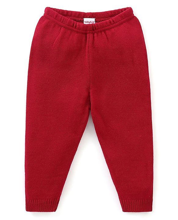 Babyhug  Full Sleeves Sweater Set With Snow Man Design - Red