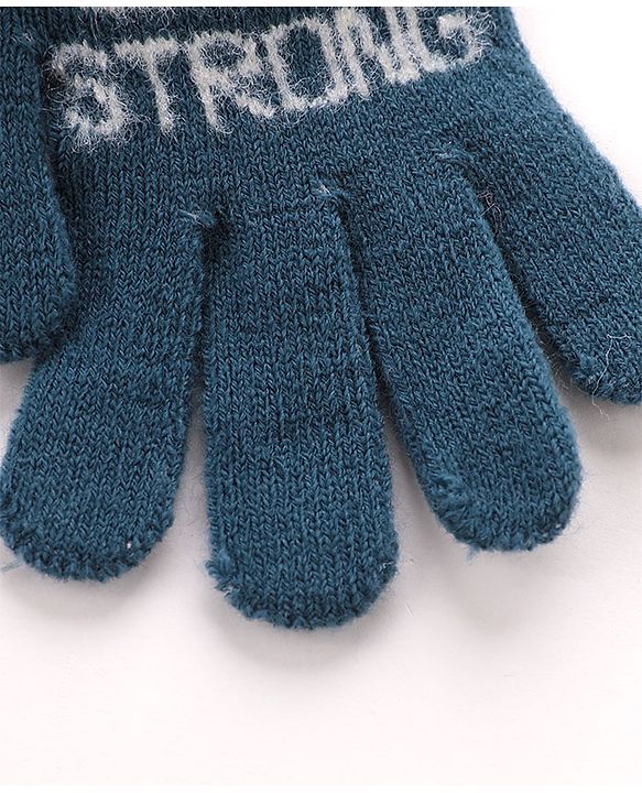 Babyhug Gloves Elephant Design- Blue