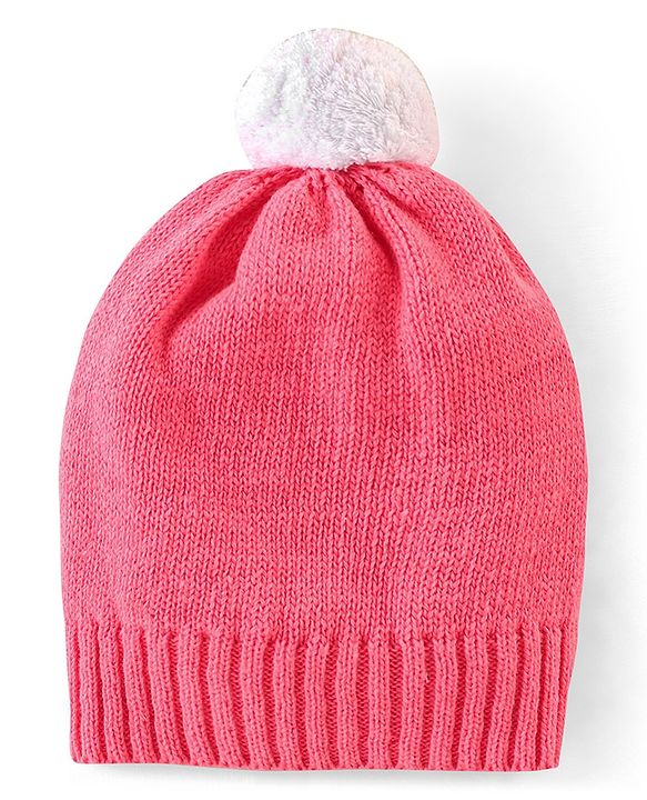 Babyhug Organic Cotton Knit Full Sleeves Baby Sweater Set Snow Flakes Design - Light Pink