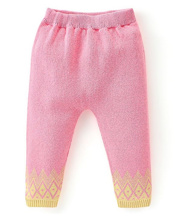 Babyhug Organic Cotton Knit Full Sleeves Sweater Set with Cap Floral Design - Peach